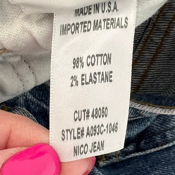 Agolde Button Fly Tapered Leg Nico Denim High Rise Blue Jeans Blue Size 30 Retro - Picture 10 of 12